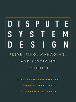 cover image of Dispute System Design